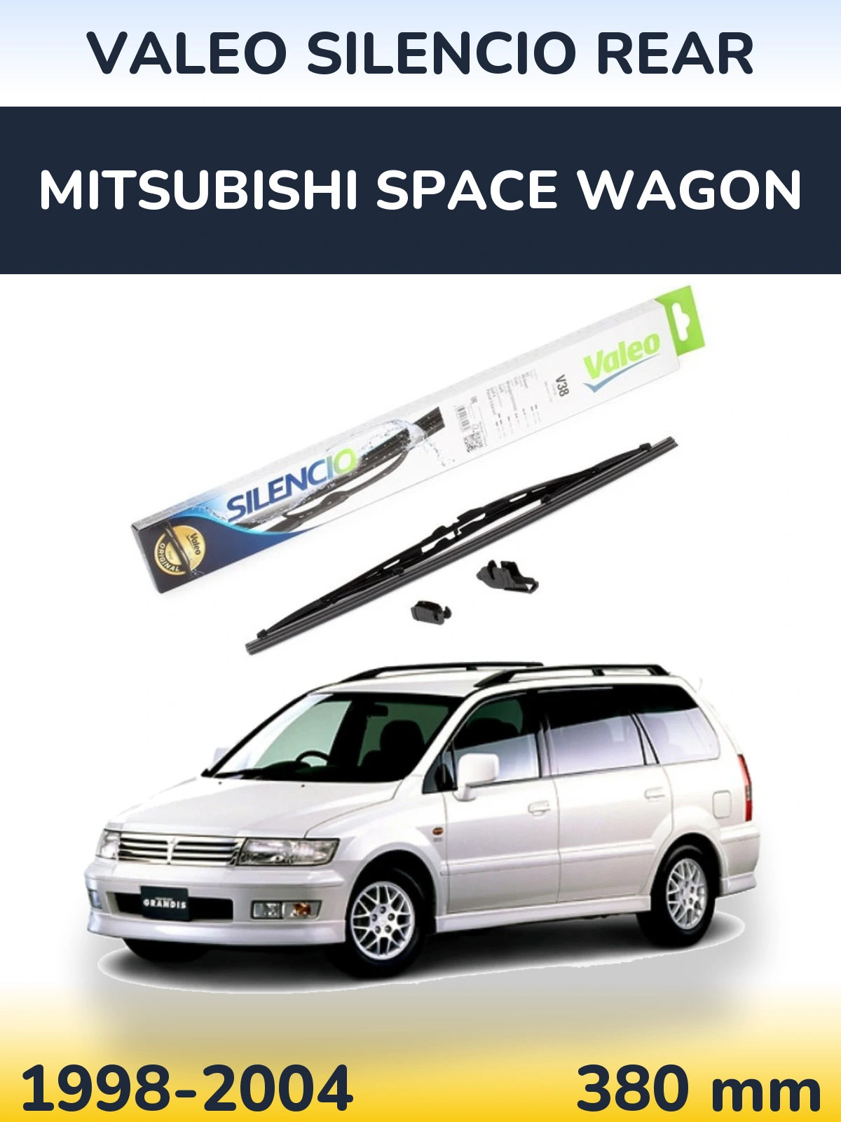 Задня щітка Valeo Silencio Rear 380 мм для Mitsubishi Space Wagon 1998-2004