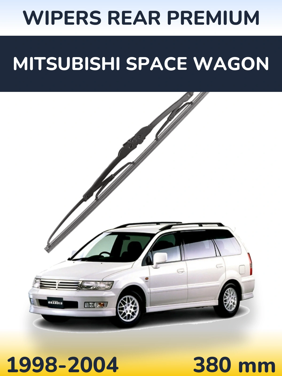 Rear wiper blade WIPERS REAR PREMIUM 380 mm for Mitsubishi Space Wagon 1998-2004