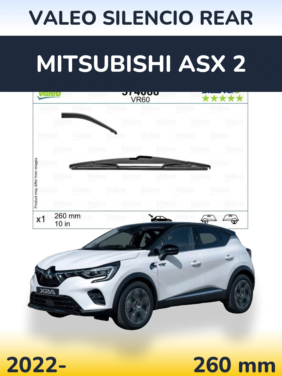 Tylna wycieraczka Valeo Silencio Rear 260 mm do Mitsubishi ASX 2 2022-2026