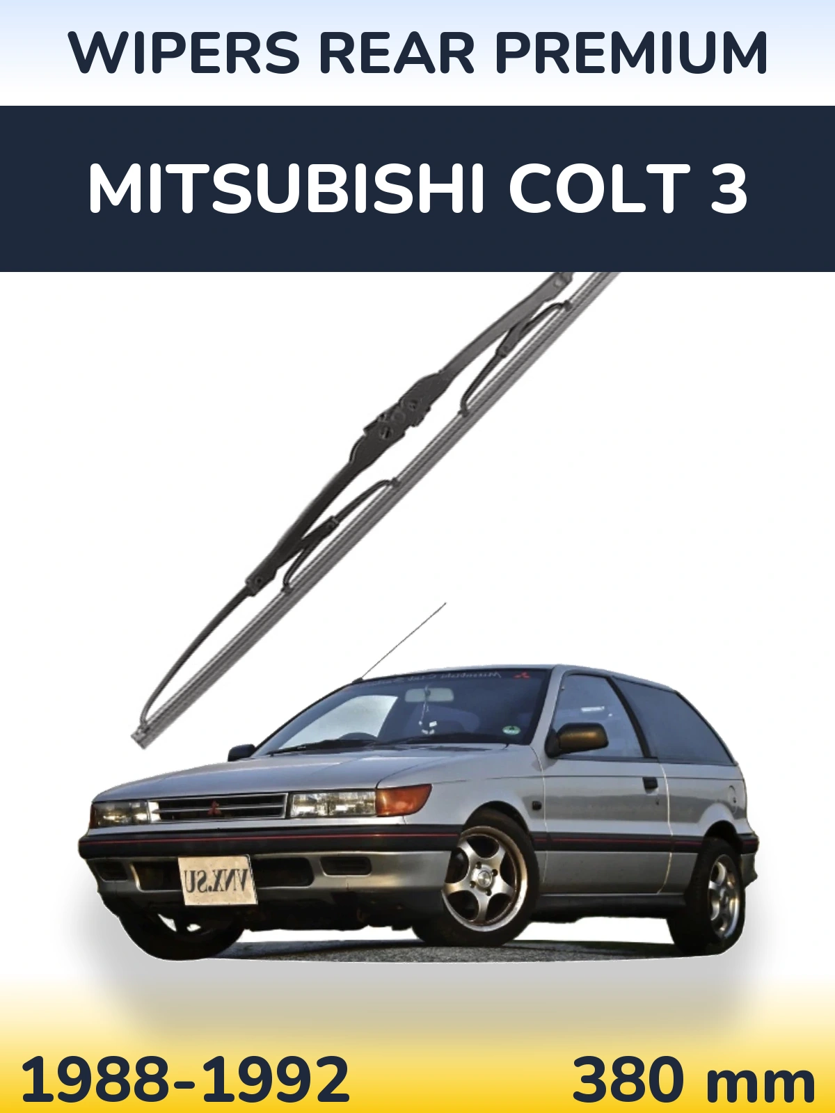 Tylna wycieraczka WIPERS REAR PREMIUM 380 mm do Mitsubishi Colt 3 1988-1992