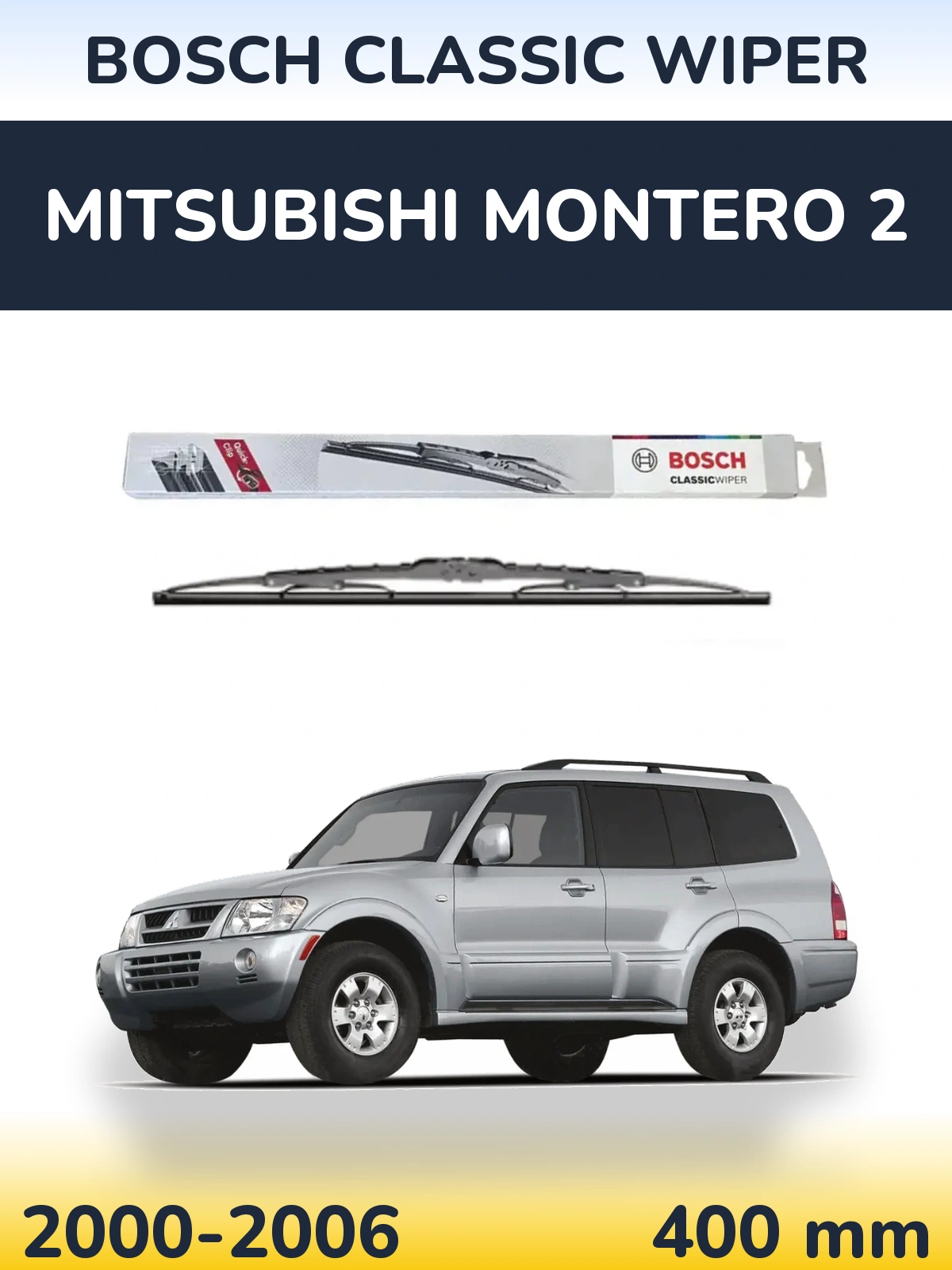 Tylna wycieraczka BOSCH Classic Wiper 400 mm do Mitsubishi Montero 2 2000-2006
