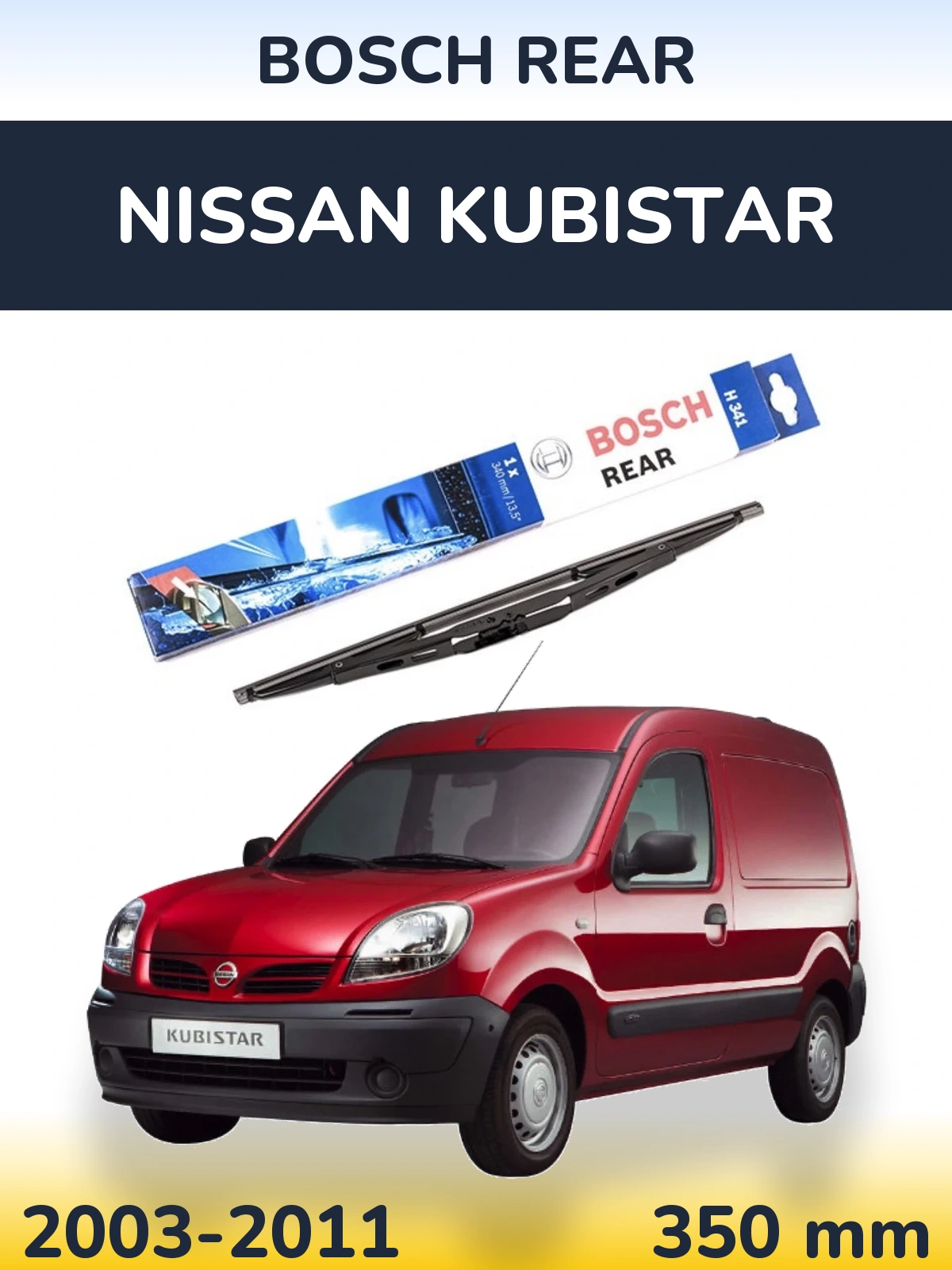 Tylna wycieraczka BOSCH Rear 340 mm do Nissan Kubistar 2003-2011