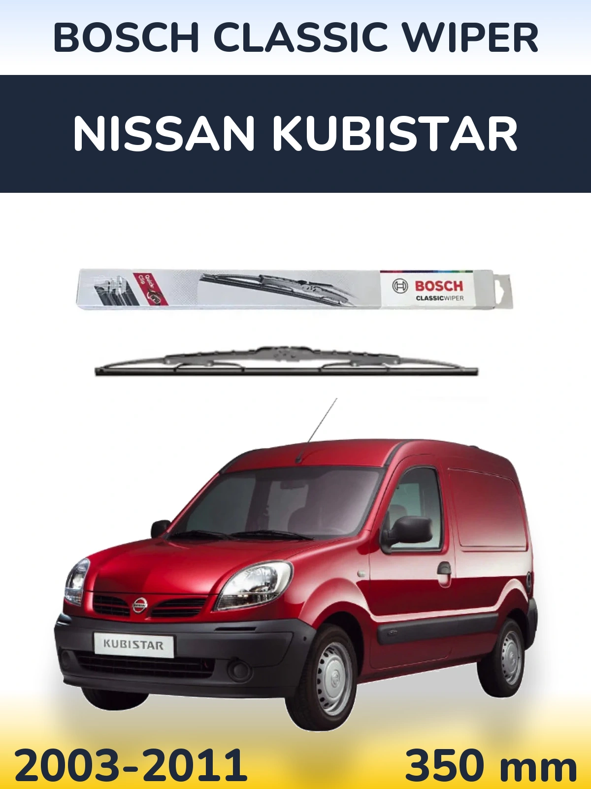 Tylna wycieraczka BOSCH Classic Wiper 340 mm do Nissan Kubistar 2003-2011