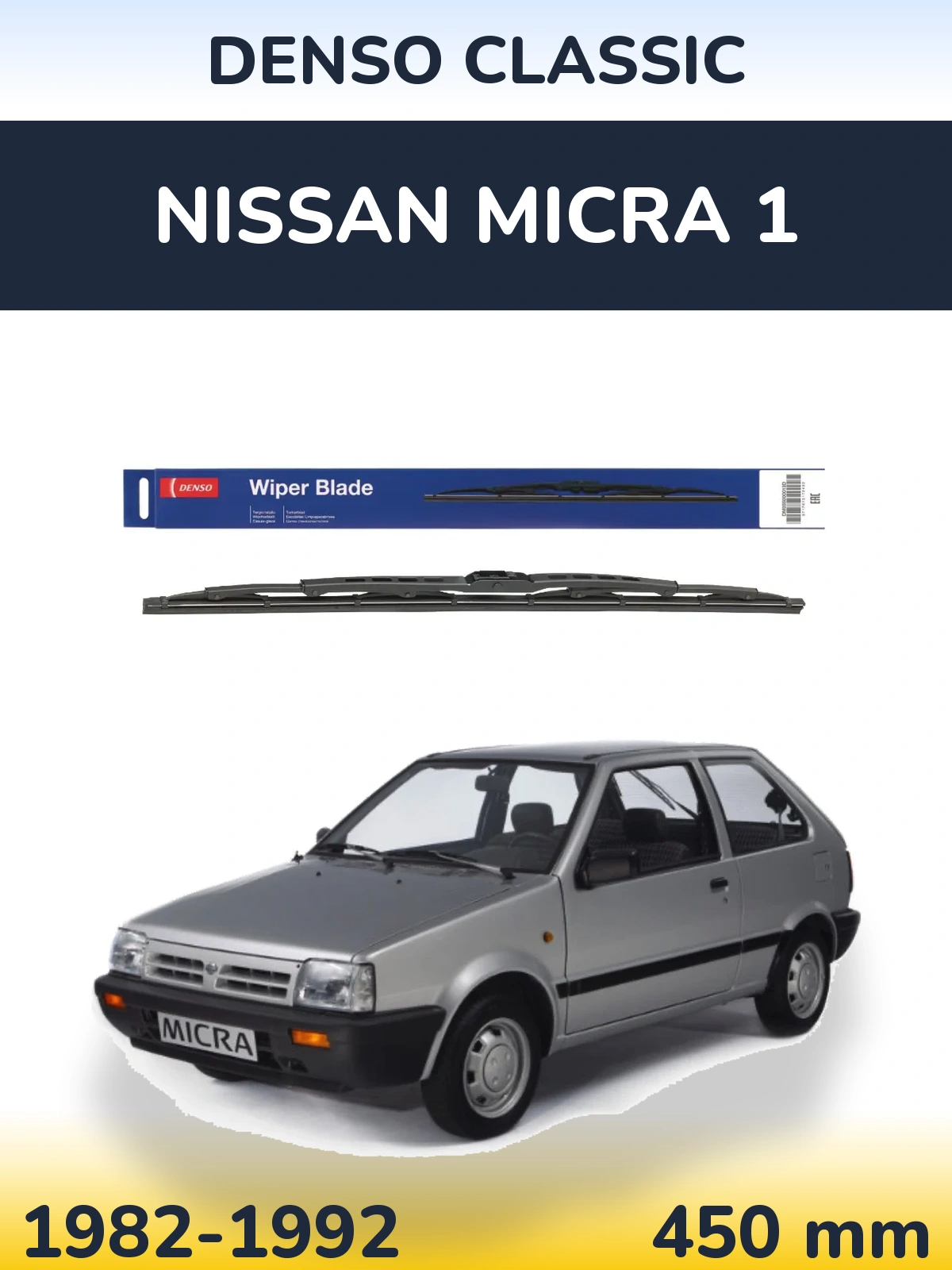 Tylna wycieraczka Denso Classic 450 mm do Nissan Micra 1 1982-1992