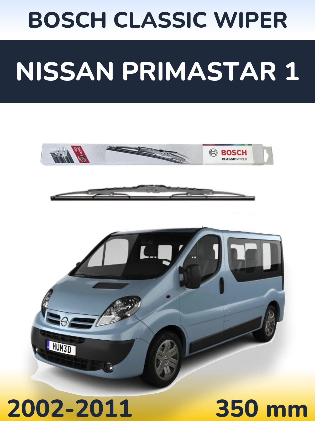 Задний дворник BOSCH Classic Wiper 340 мм для Nissan Primastar 1 2002-2011