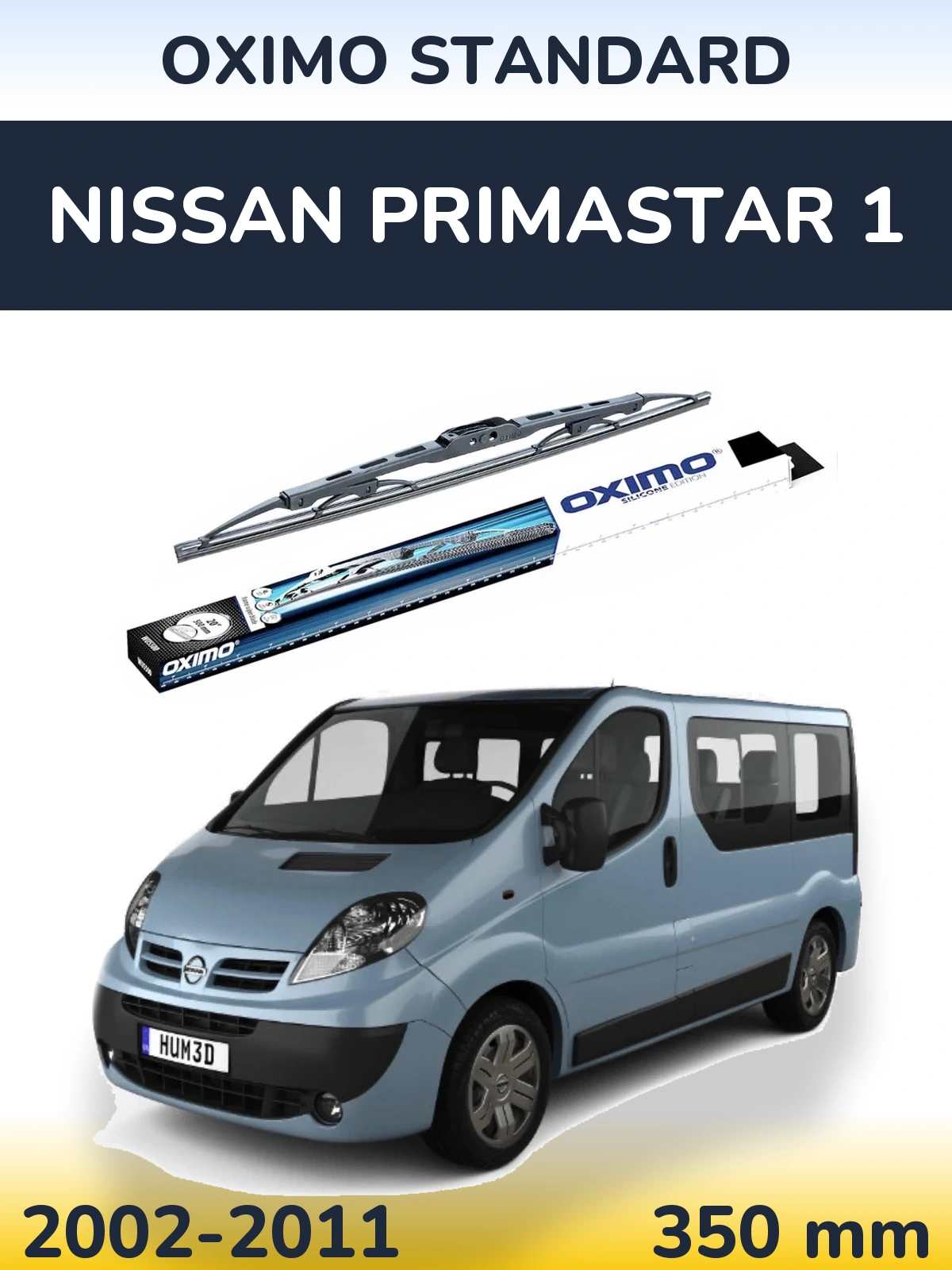 Tylna wycieraczka Oximo Standard 350 mm do Nissan Primastar 1 2002-2011