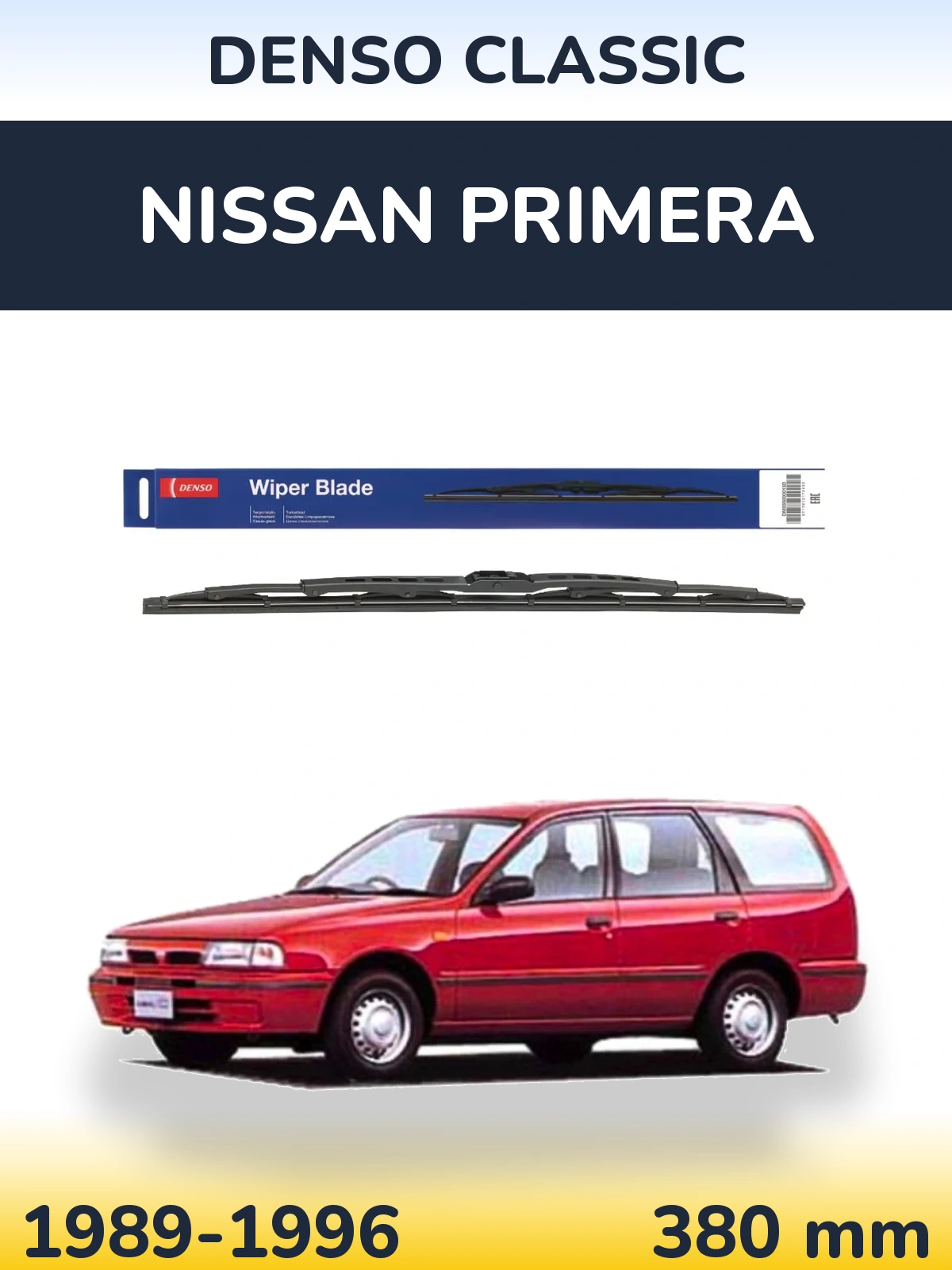 Tylna wycieraczka Denso Classic 380 mm do Nissan Primera 1989-1996