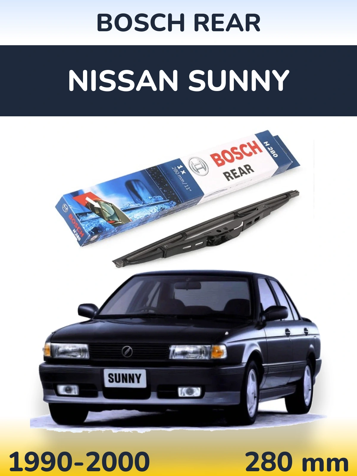 Tylna wycieraczka BOSCH Rear 280 mm do Nissan Sunny 1990-2000