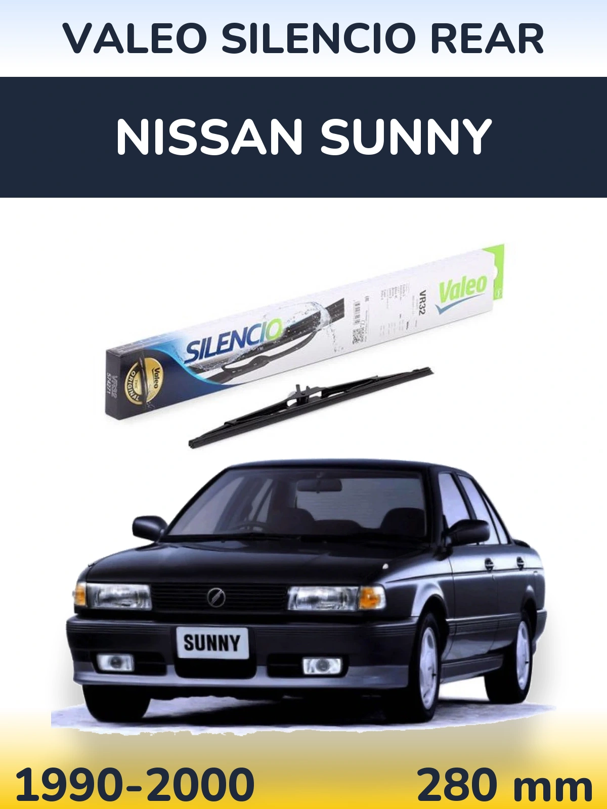 Задний дворник Valeo Silencio Rear 280 мм для Nissan Sunny 1990-2000