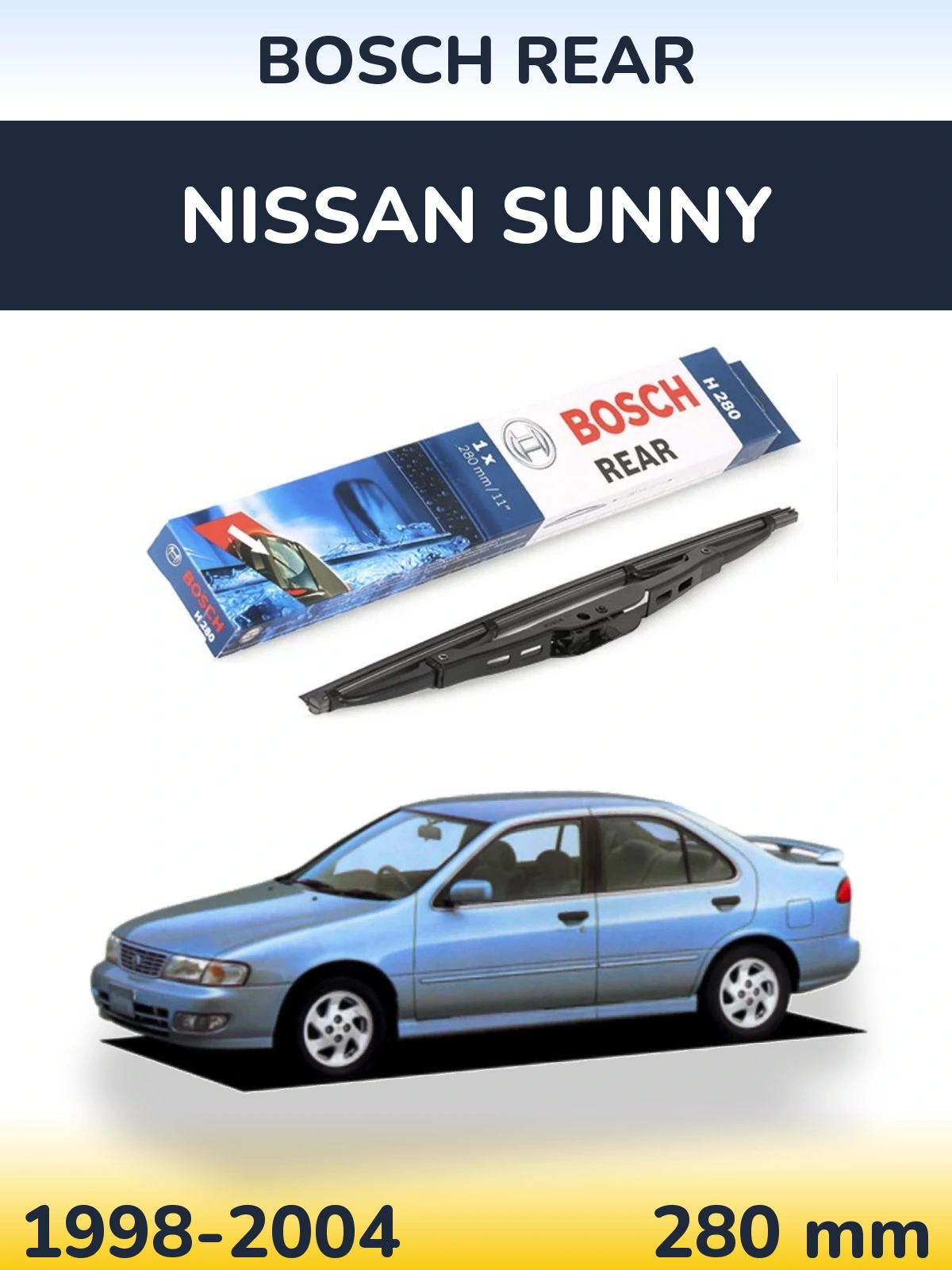 Tylna wycieraczka BOSCH Rear 280 mm do Nissan Sunny 1998-2004