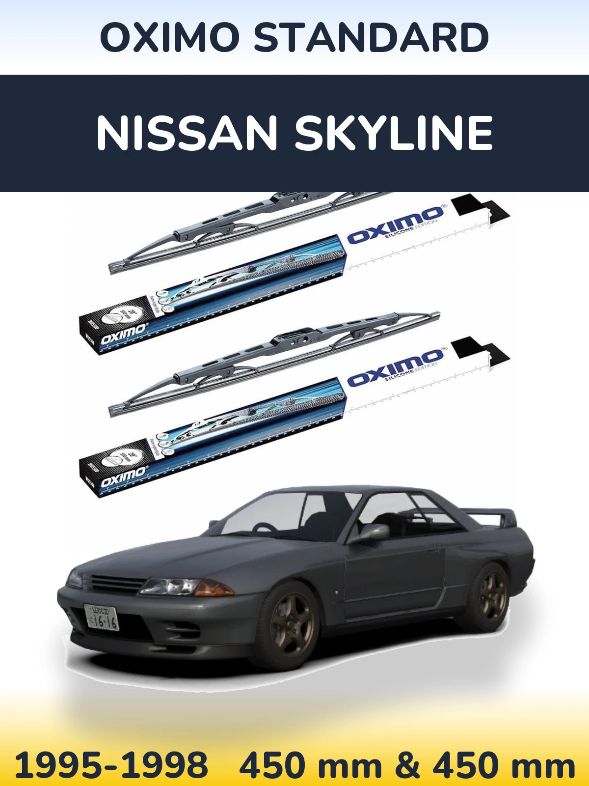 Komplet przednich wycieraczek Oximo Standard 450 & 450 mm do Nissan Skyline 1995-1998