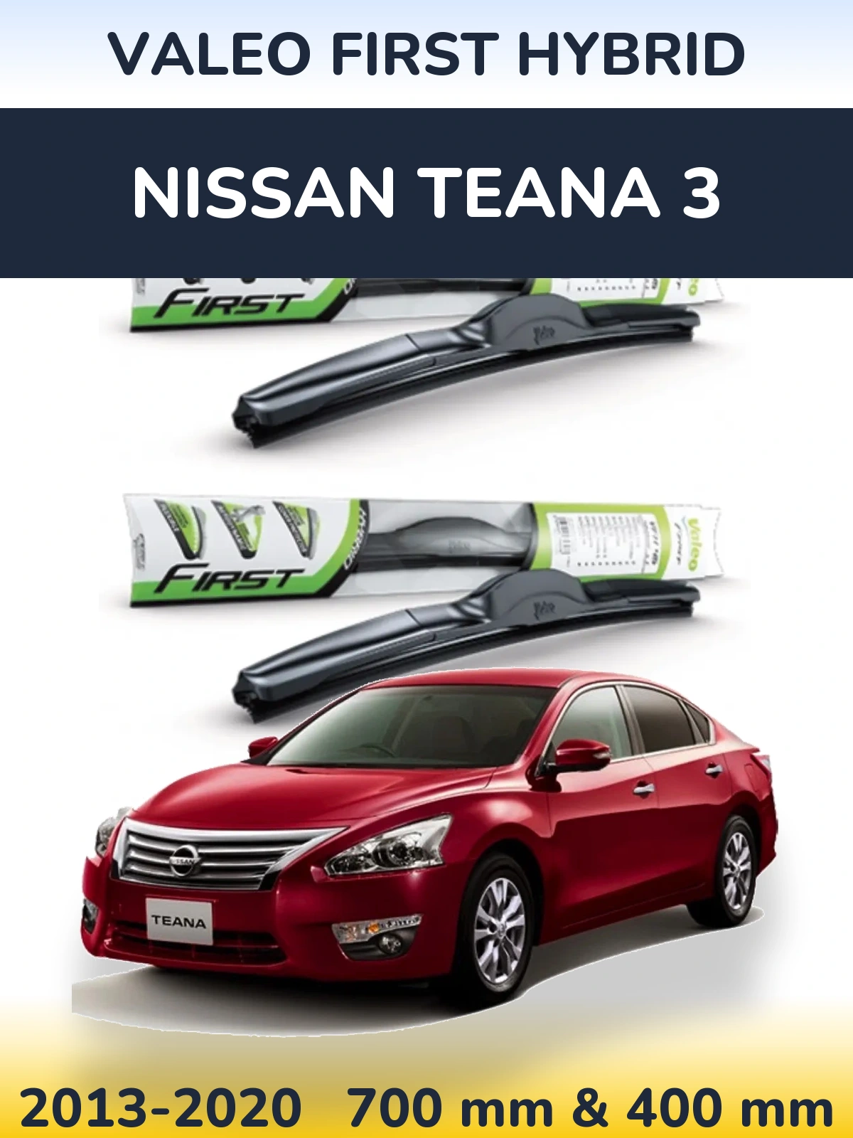 Komplet przednich wycieraczek Valeo First Hybrid 700 & 400 mm do Nissan Teana 3 2013-2020