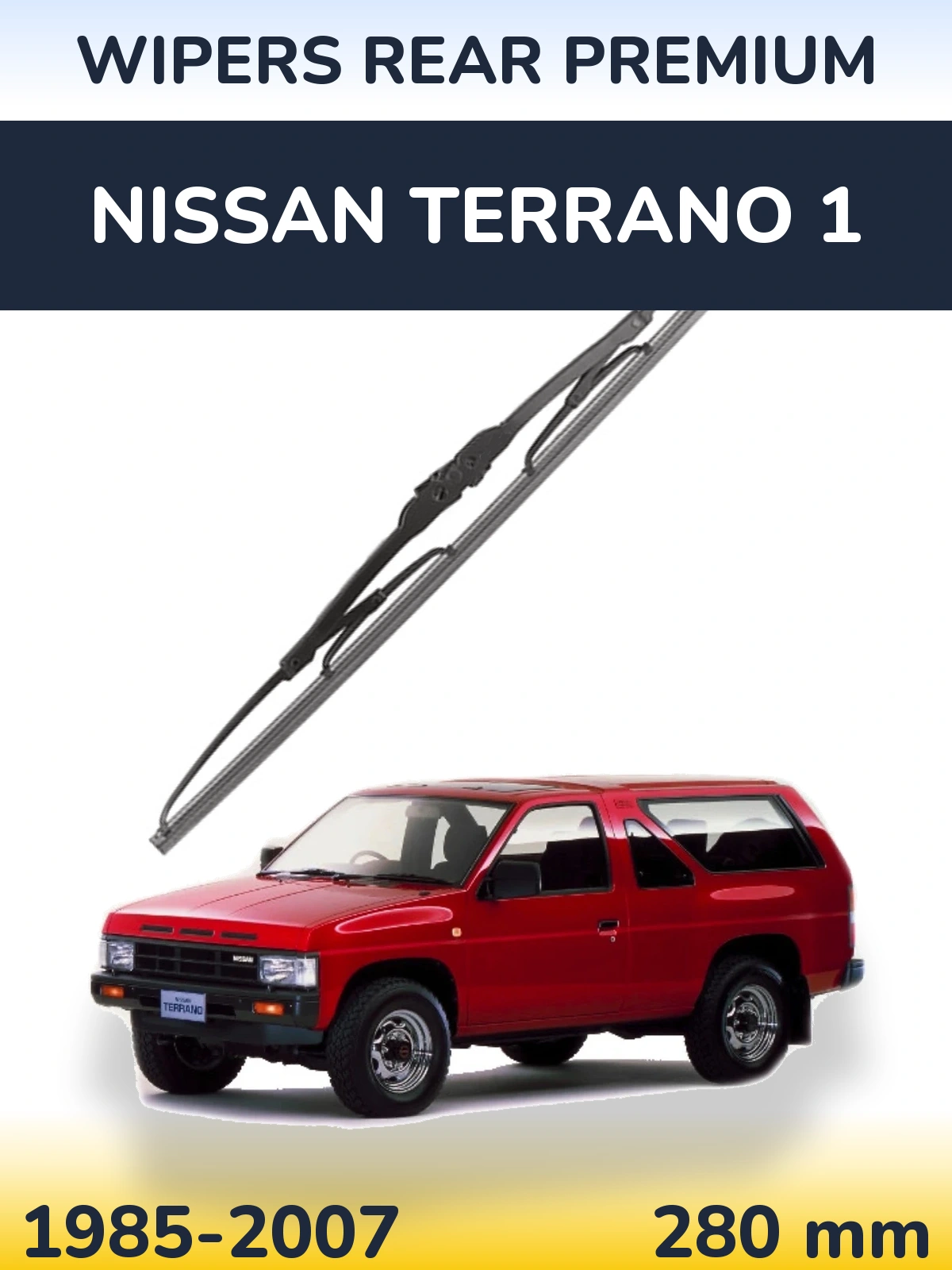 Задний дворник WIPERS REAR PREMIUM 280 мм для Nissan Terrano 1 1985-2007