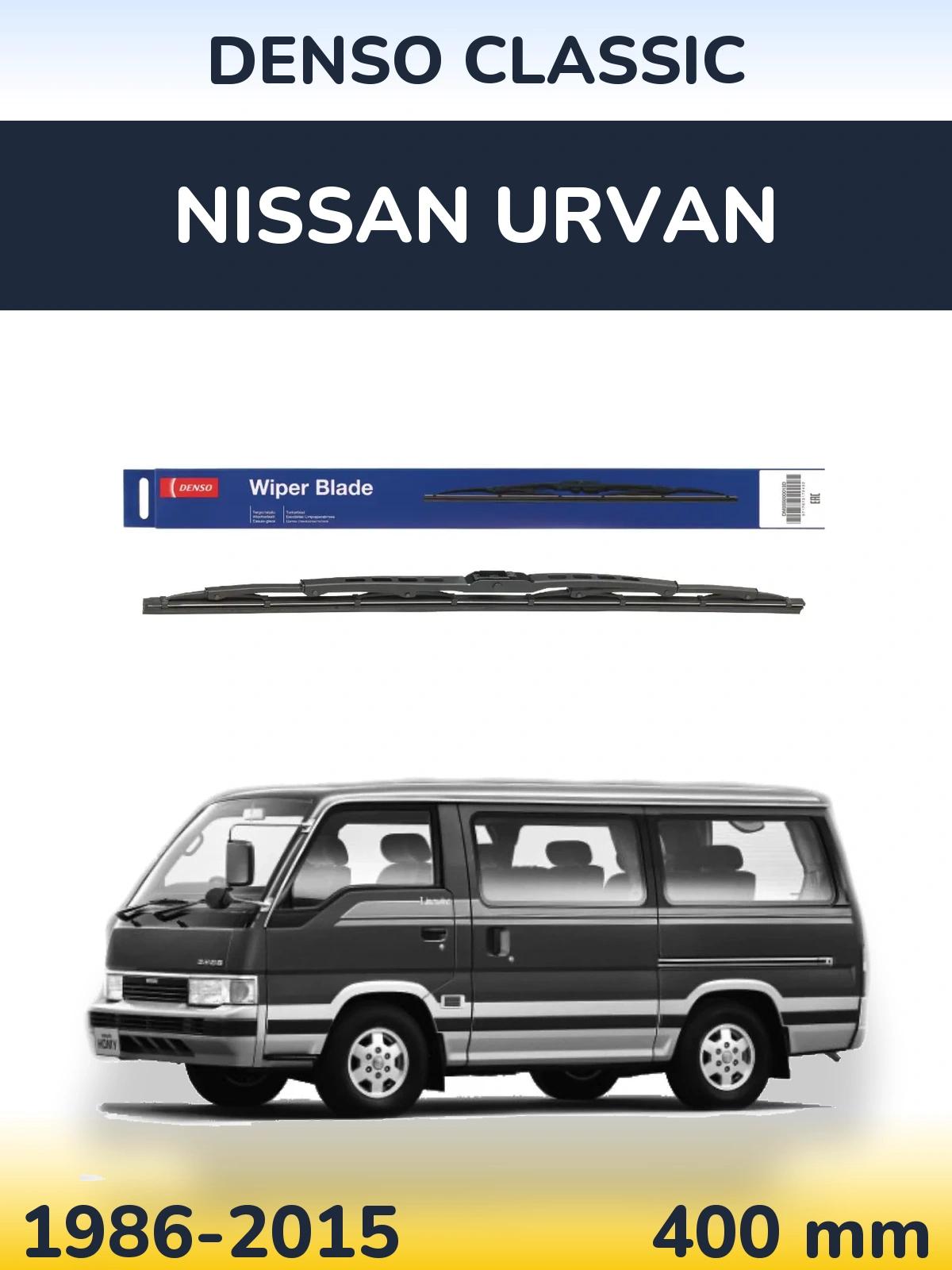 Tylna wycieraczka Denso Classic 400 mm do Nissan Urvan 1986-2015
