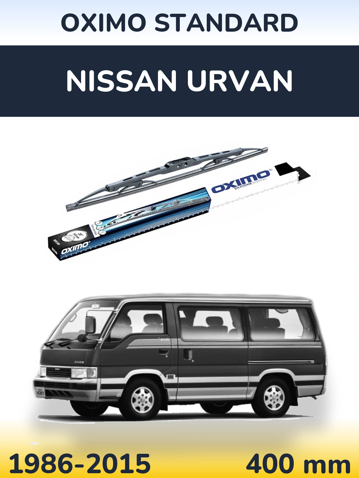 Tylna wycieraczka Oximo Standard 400 mm do Nissan Urvan 1986-2015