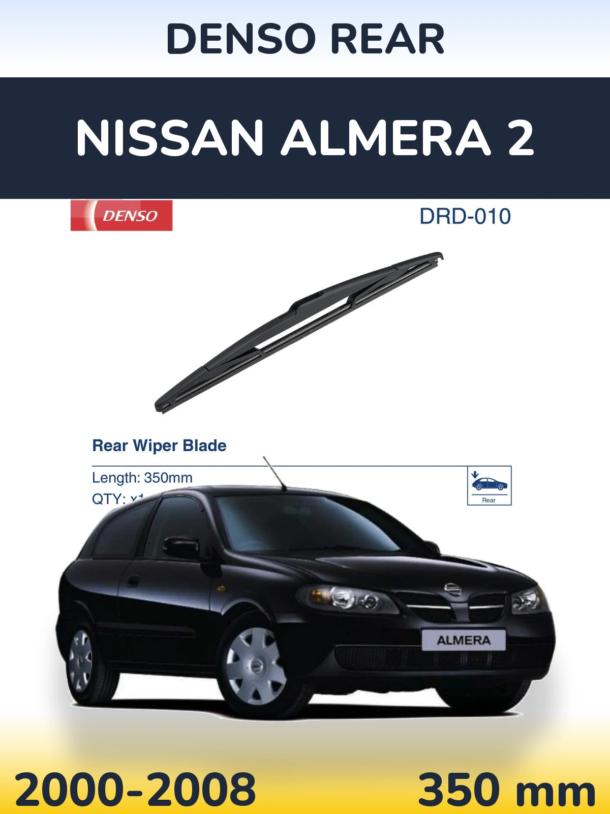 Tylna wycieraczka Denso Rear 350 mm do Nissan Almera 2 2000-2008
