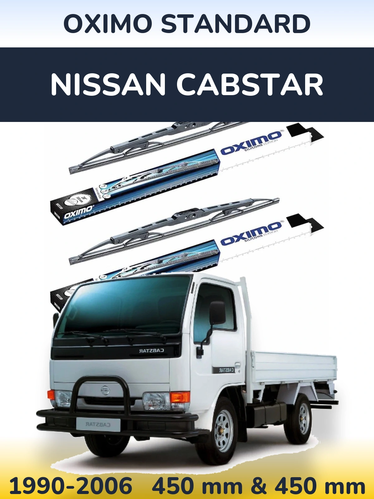 Komplet przednich wycieraczek Oximo Standard 450 & 450 mm do Nissan Cabstar 1990-2006