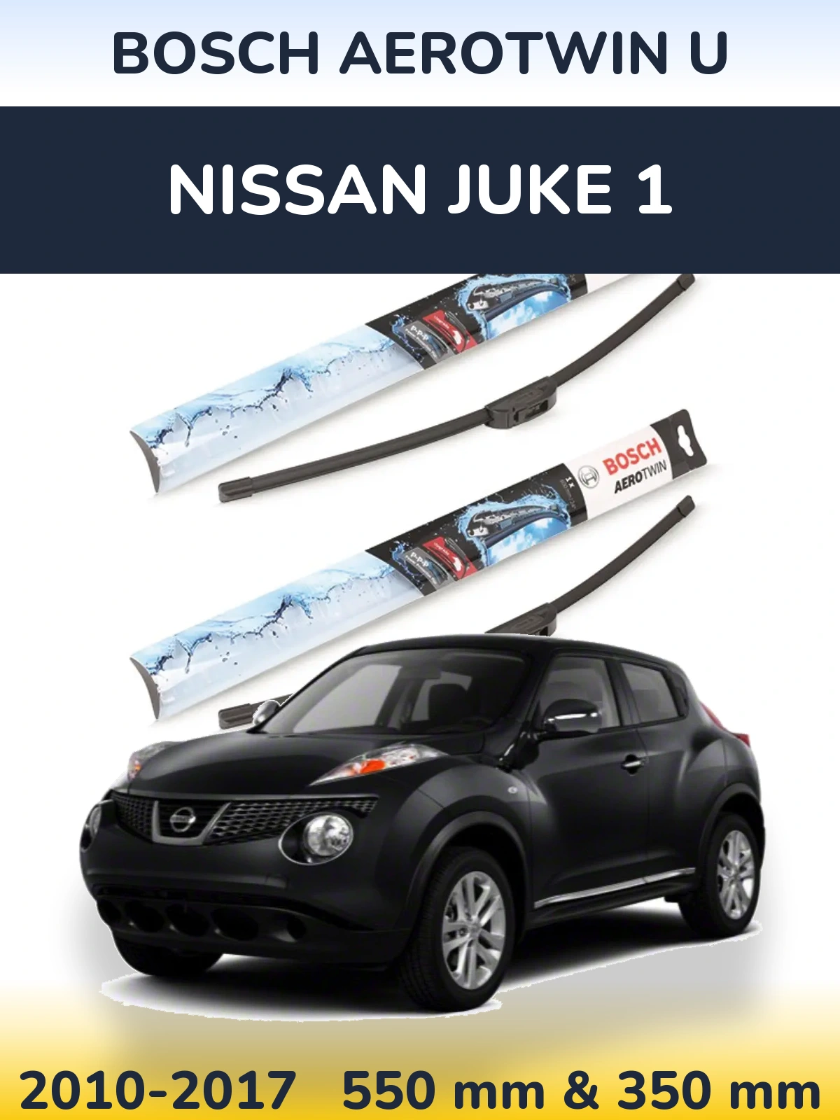 Komplet przednich wycieraczek BOSCH AeroTwin U 550 & 350 mm do Nissan Juke 1 2010-2017