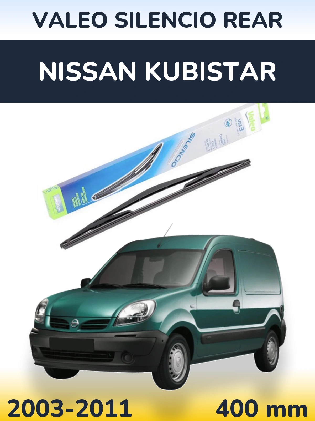 Tylna wycieraczka Valeo Silencio Rear 400 mm do Nissan Kubistar 2003-2011