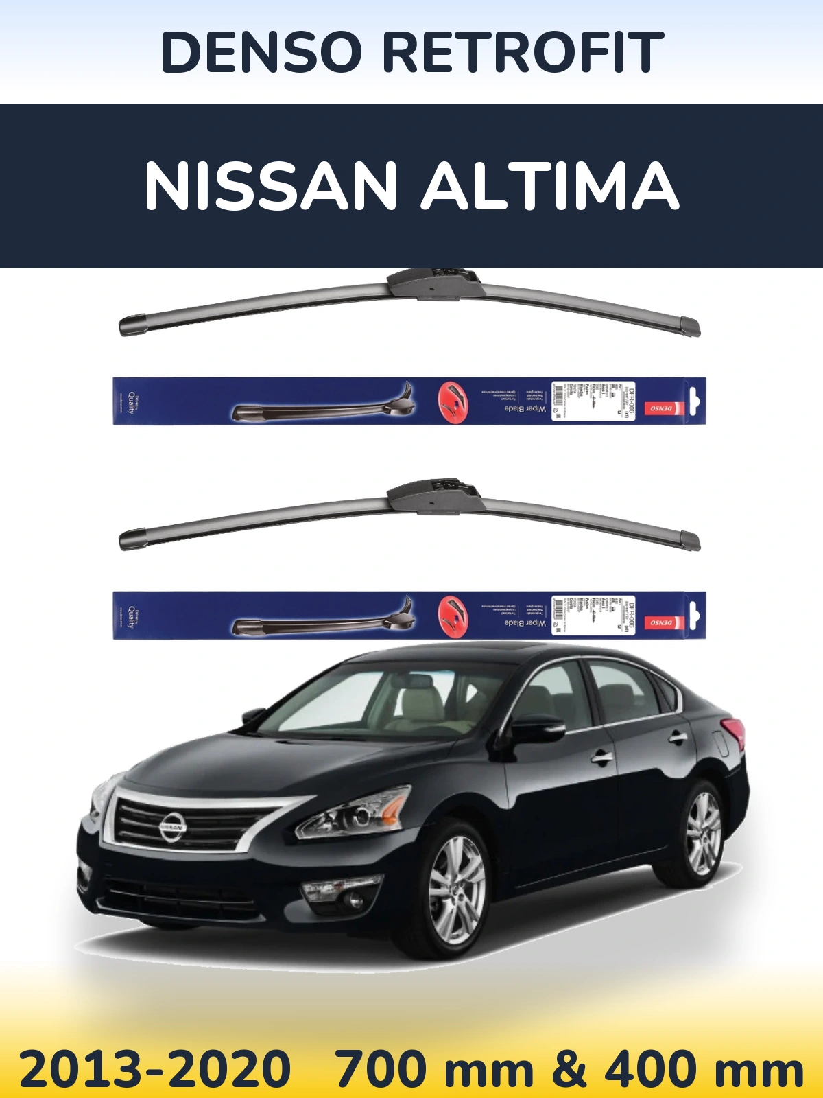 Комплект передних дворников Denso Retrofit 700 & 400 мм для Nissan Altima 2013-2020