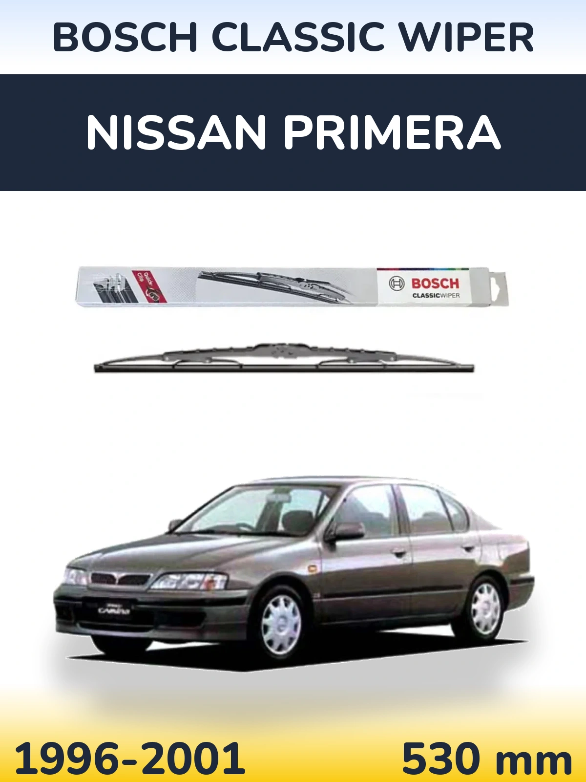 Tylna wycieraczka BOSCH Classic Wiper 530 mm do Nissan Primera 1996-2001