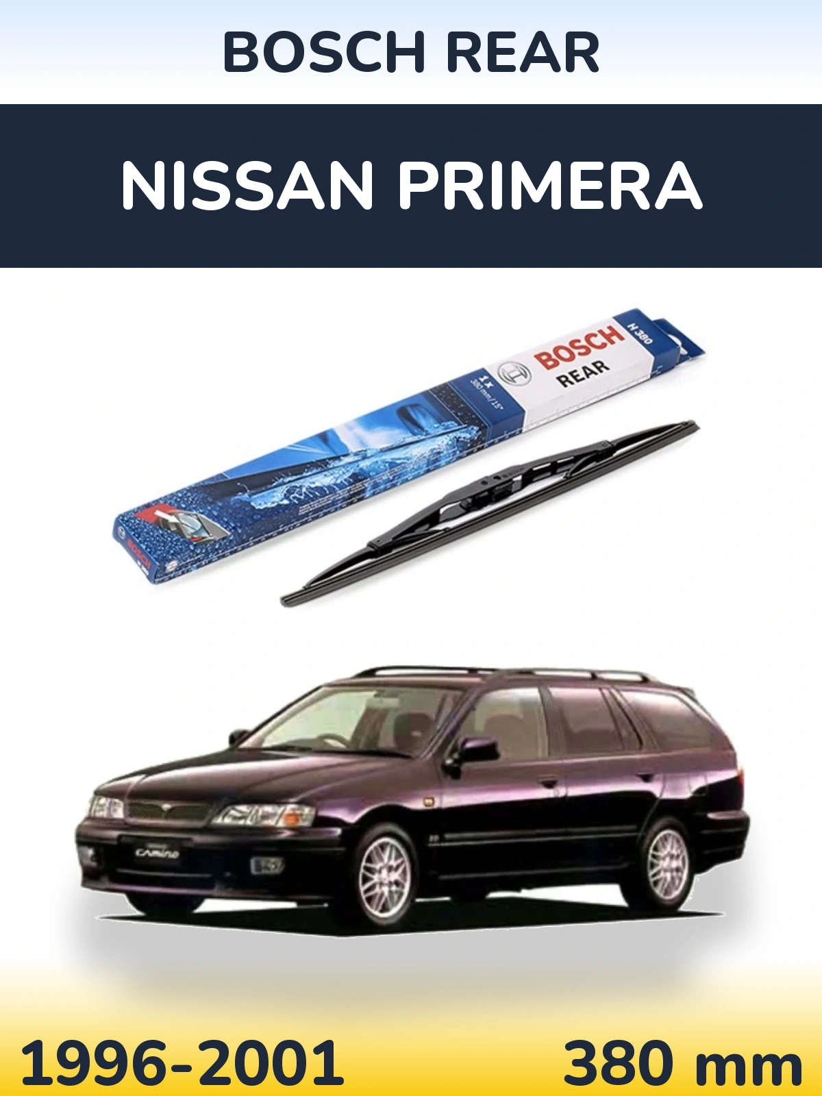 Tylna wycieraczka BOSCH Rear 380 mm do Nissan Primera 1996-2001