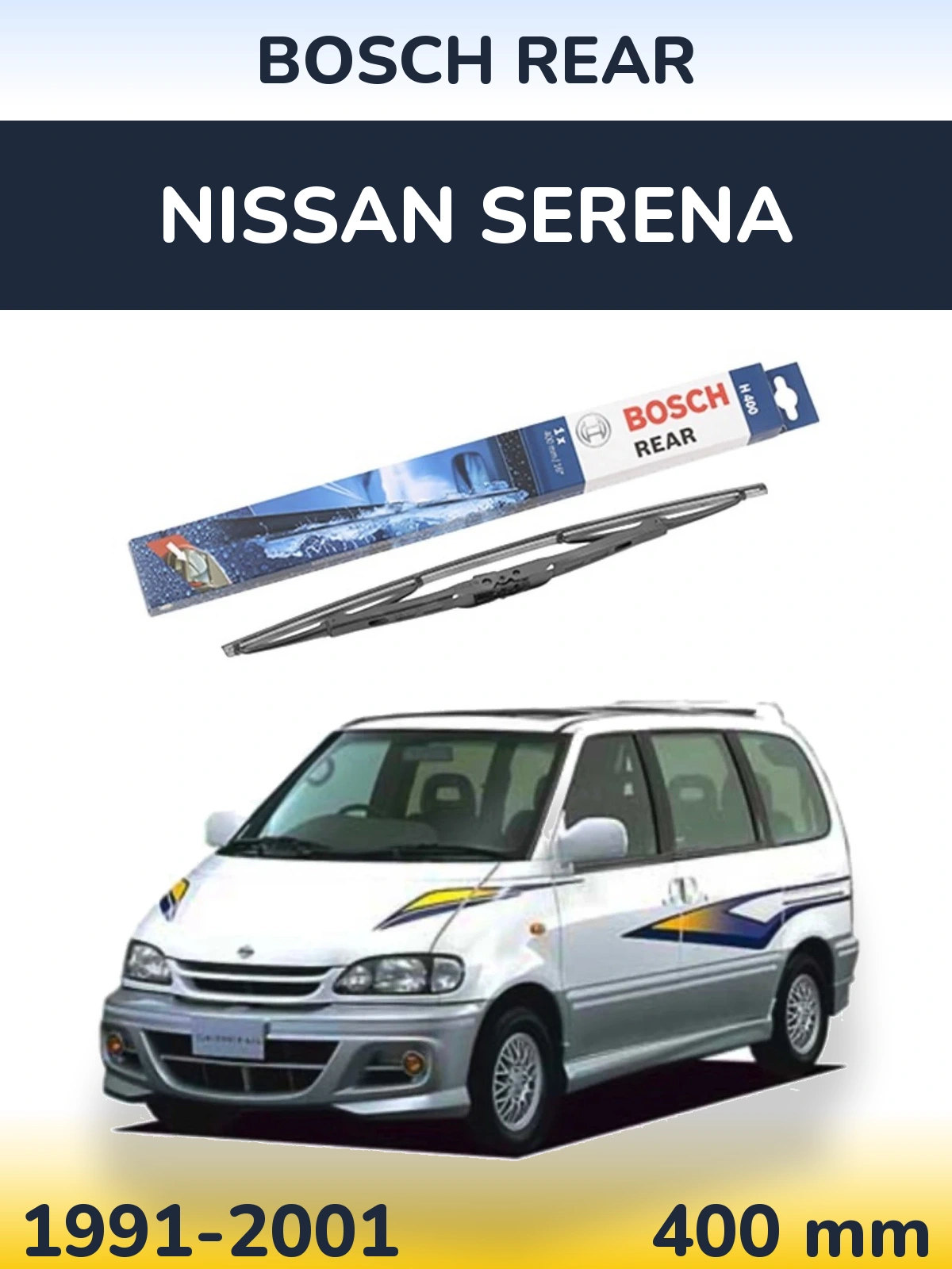 Tylna wycieraczka BOSCH Rear 400 mm do Nissan Serena 1991-2001