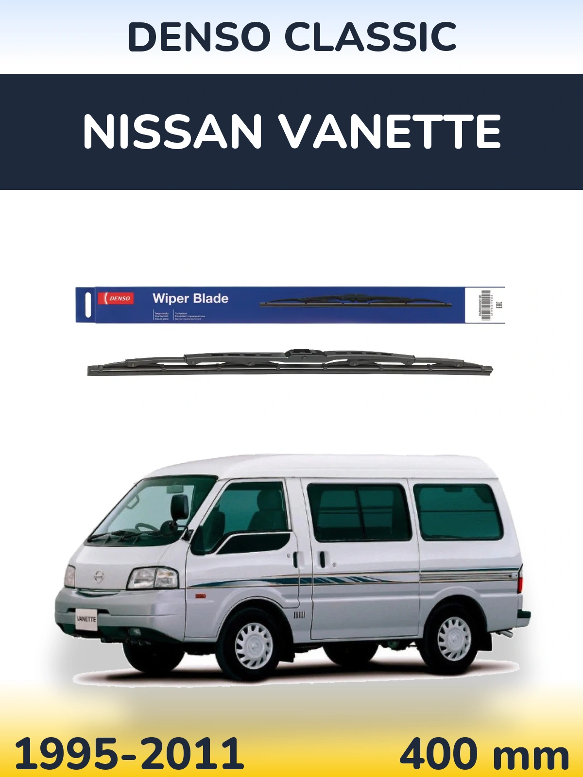 Tylna wycieraczka Denso Classic 400 mm do Nissan Vanette 1995-2011