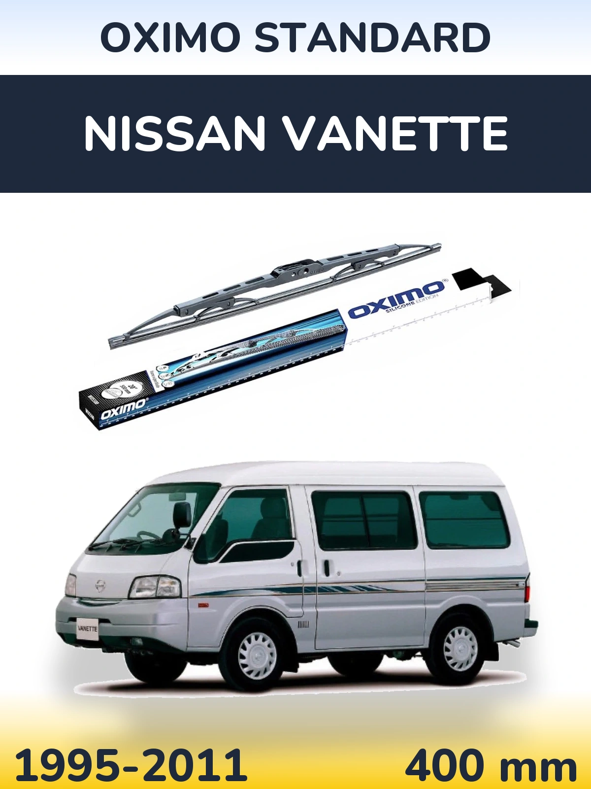 Tylna wycieraczka Oximo Standard 400 mm do Nissan Vanette 1995-2011