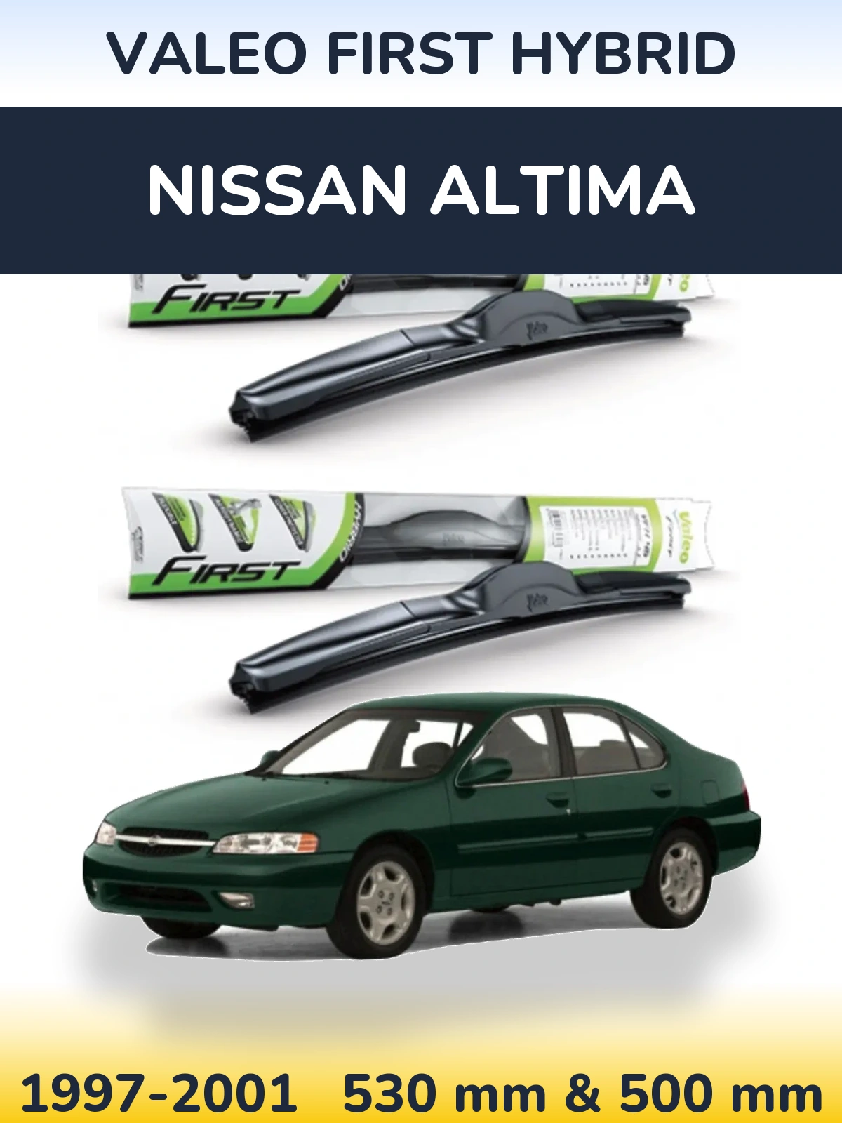 Комплект передних дворников Valeo First Hybrid 530 & 500 мм для Nissan Altima 1997-2001
