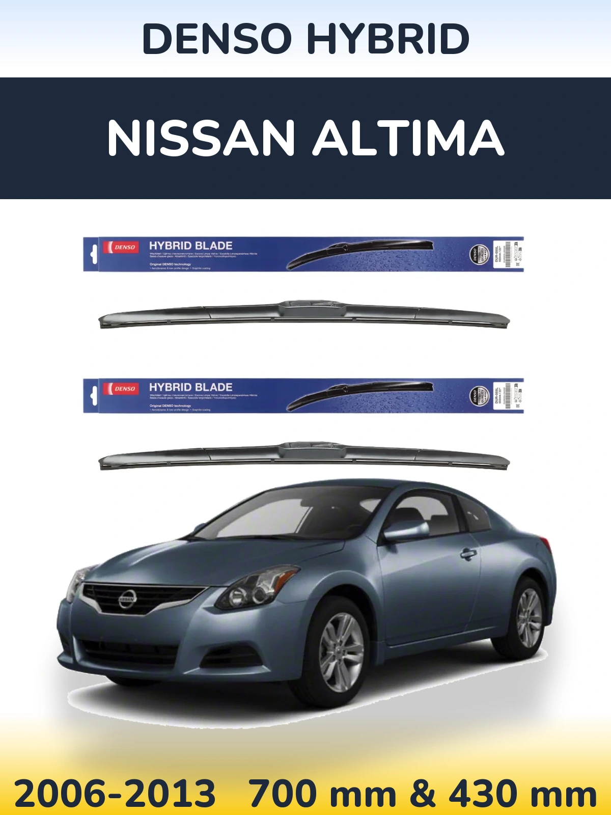 Komplet przednich wycieraczek Denso Hybrid 700 & 430 mm do Nissan Altima 2006-2013