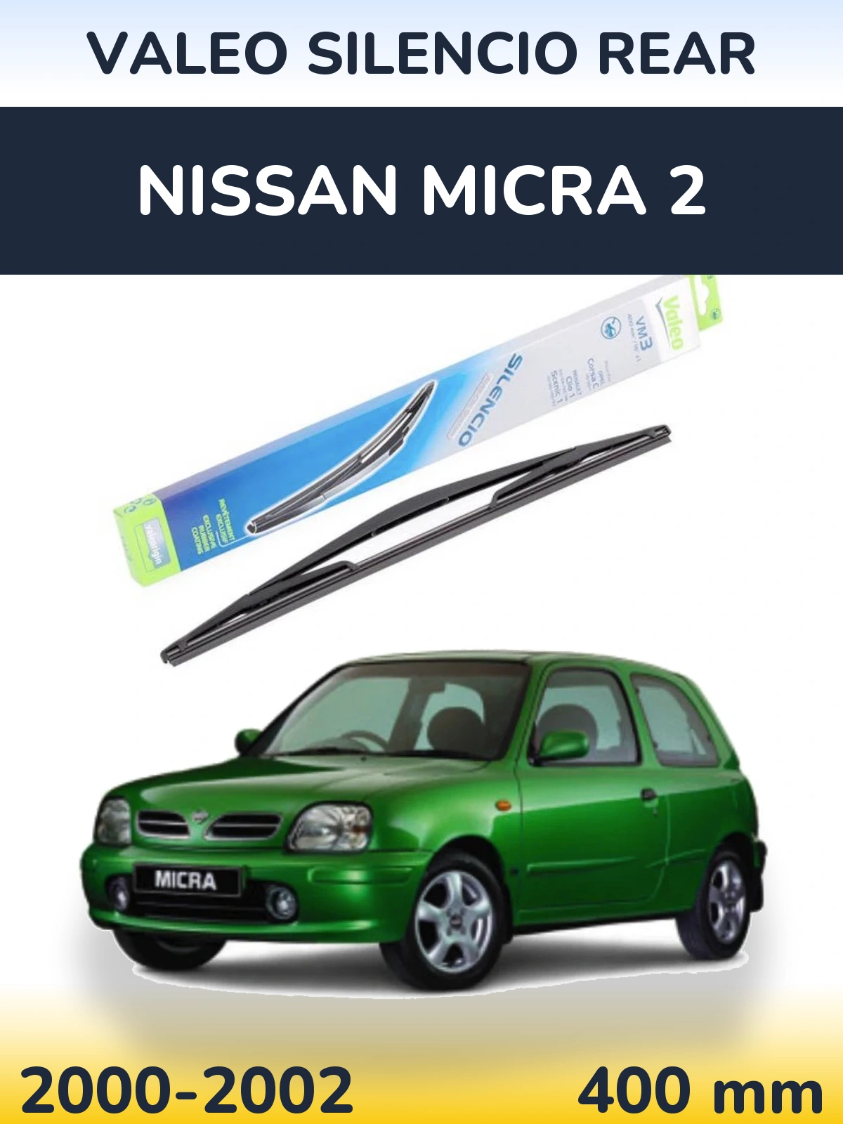 Tylna wycieraczka Valeo Silencio Rear 400 mm do Nissan Micra 2 2000-2002
