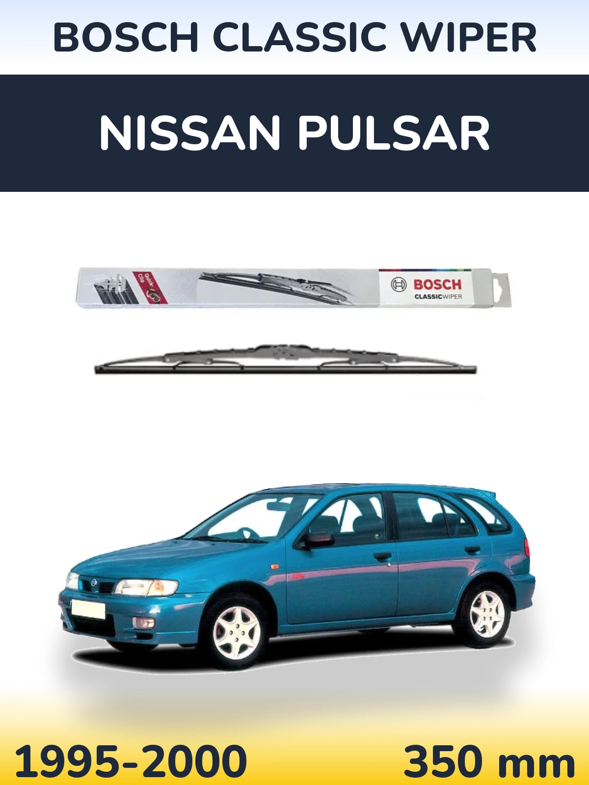 Tylna wycieraczka BOSCH Classic Wiper 340 mm do Nissan Pulsar 1995-2000