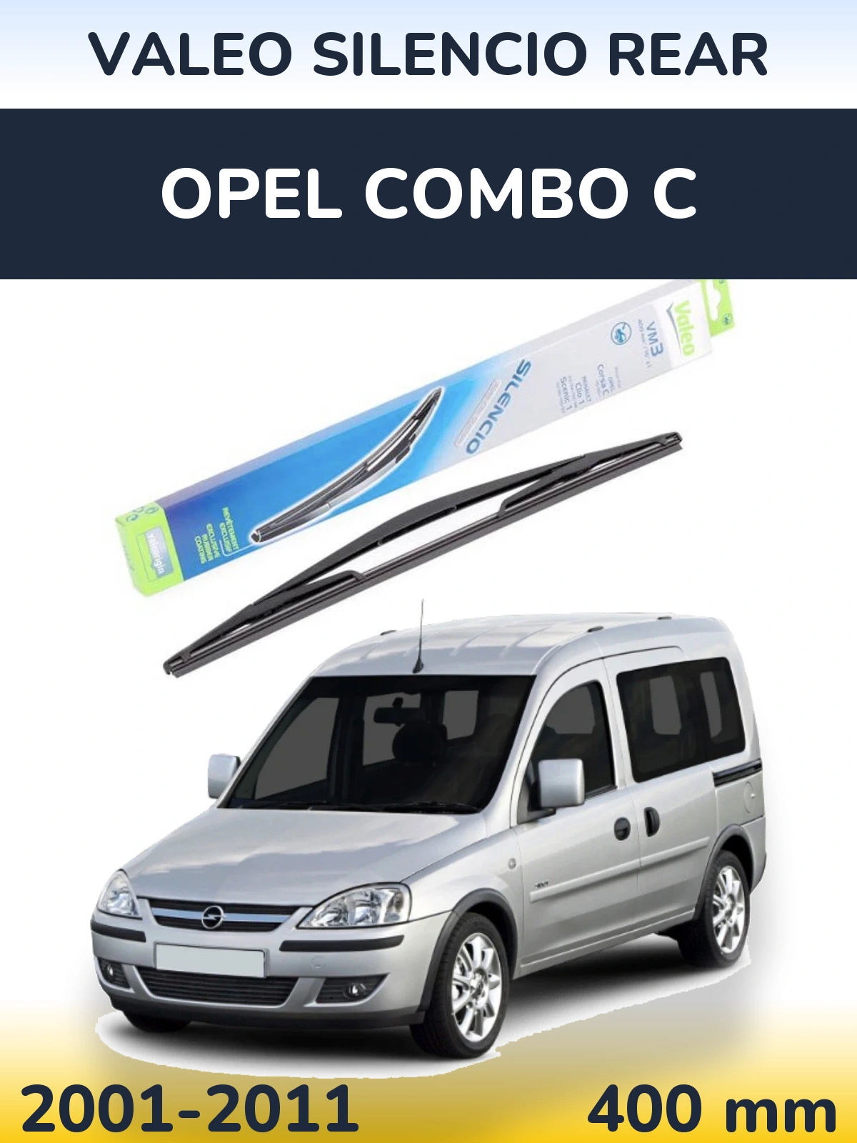 Tylna wycieraczka Valeo Silencio Rear 400 mm do Opel Combo C 2001-2011