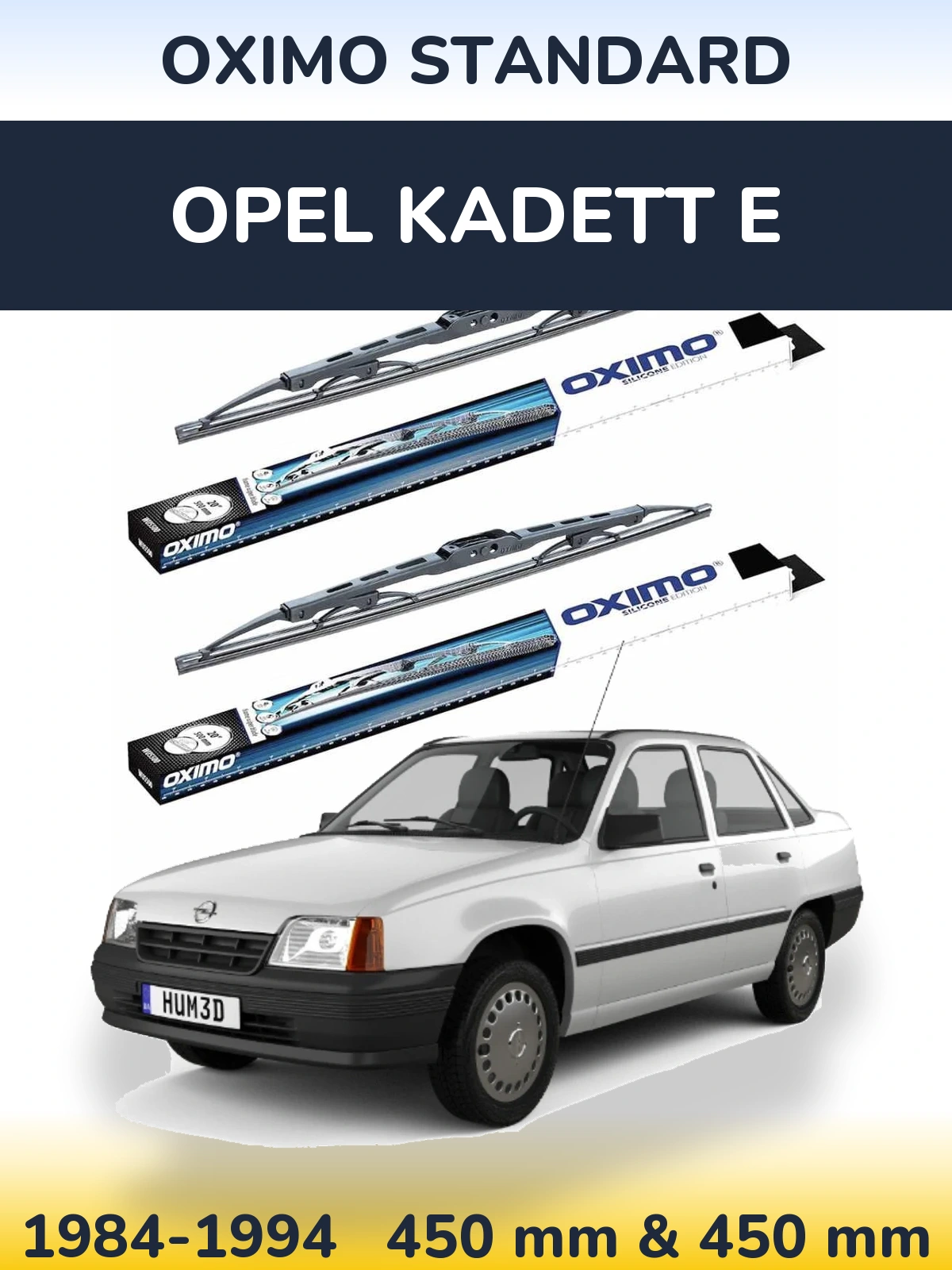 Komplet przednich wycieraczek Oximo Standard 450 & 450 mm do Opel Kadett E 1984-1994