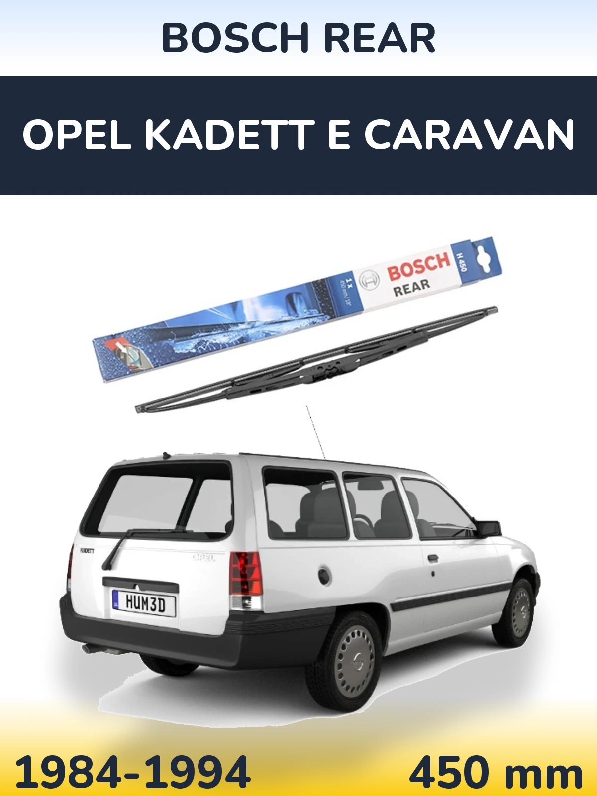 Задний дворник BOSCH Rear 450 мм для Opel Kadett E Caravan 1984-1994