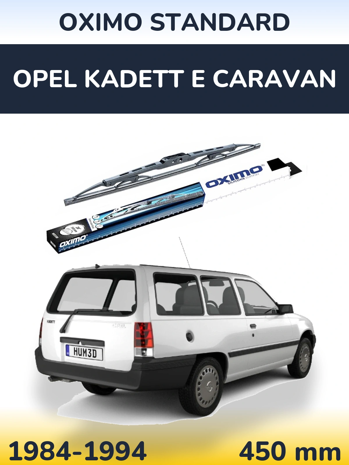 Tylna wycieraczka Oximo Standard 450 mm do Opel Kadett E Caravan 1984-1994