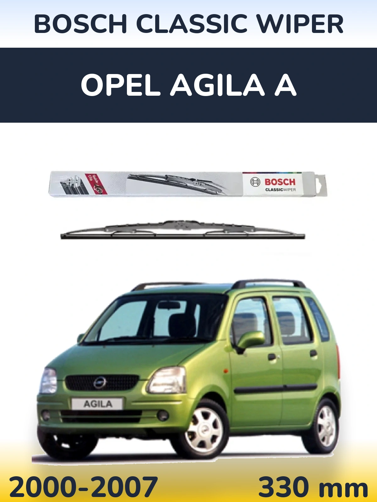 Задний дворник BOSCH Classic Wiper 340 мм для Opel Agila A 2000-2007