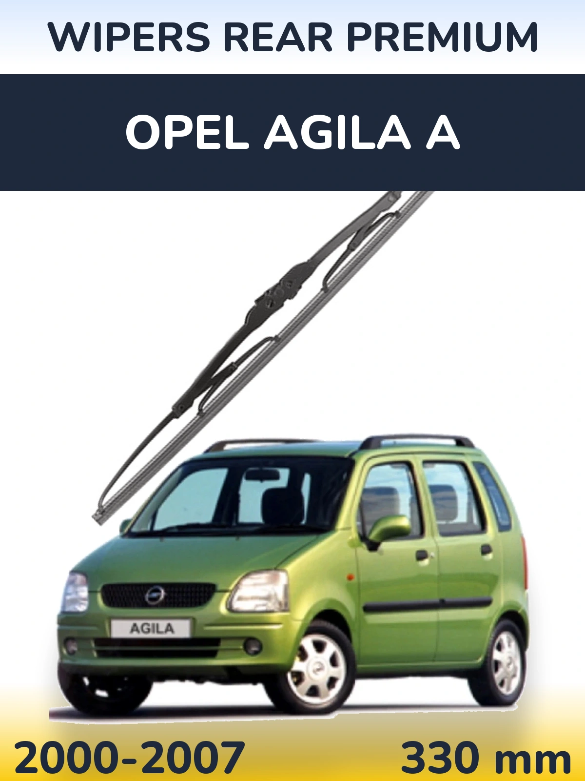Задний дворник WIPERS REAR PREMIUM 330 мм для Opel Agila A 2000-2007