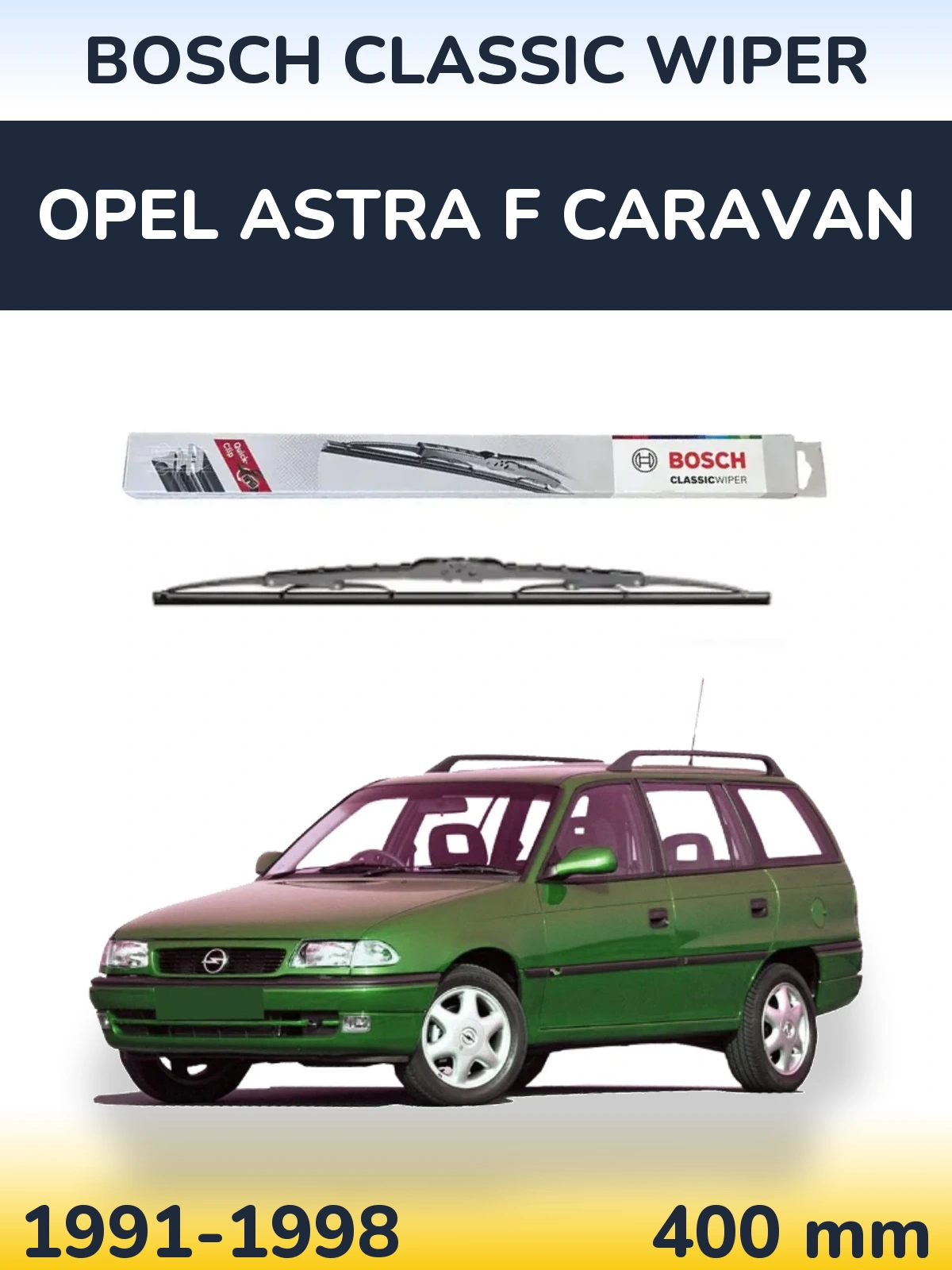 Tylna wycieraczka BOSCH Classic Wiper 400 mm do Opel Astra F Caravan 1991-1998