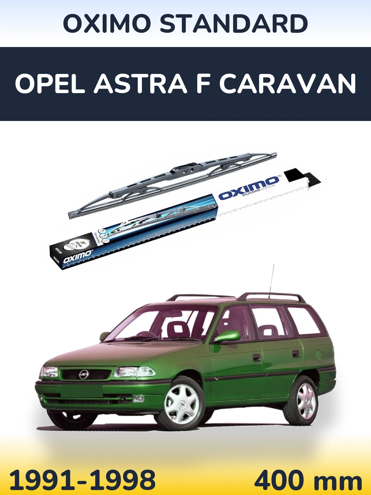 Tylna wycieraczka Oximo Standard 400 mm do Opel Astra F Caravan 1991-1998