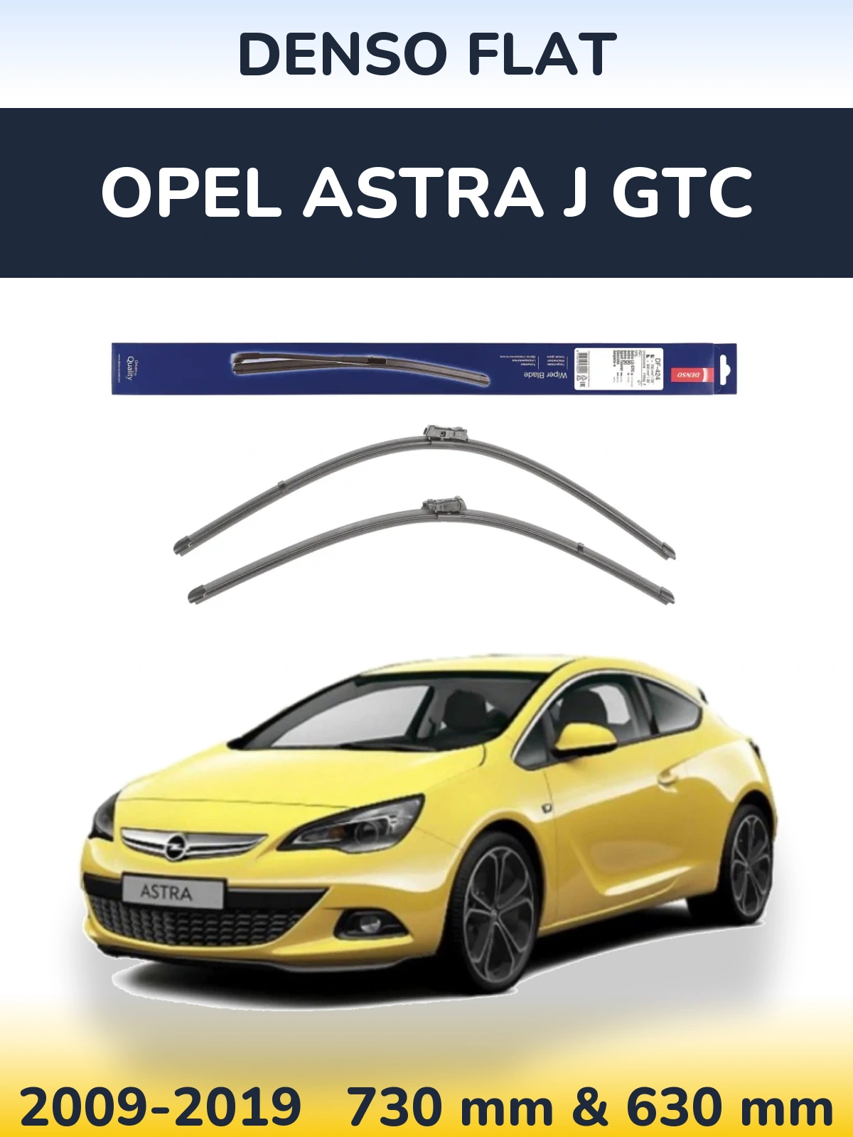 Komplet przednich wycieraczek Denso Flat 700 & 650 mm do Opel Astra J GTC 2009-2019
