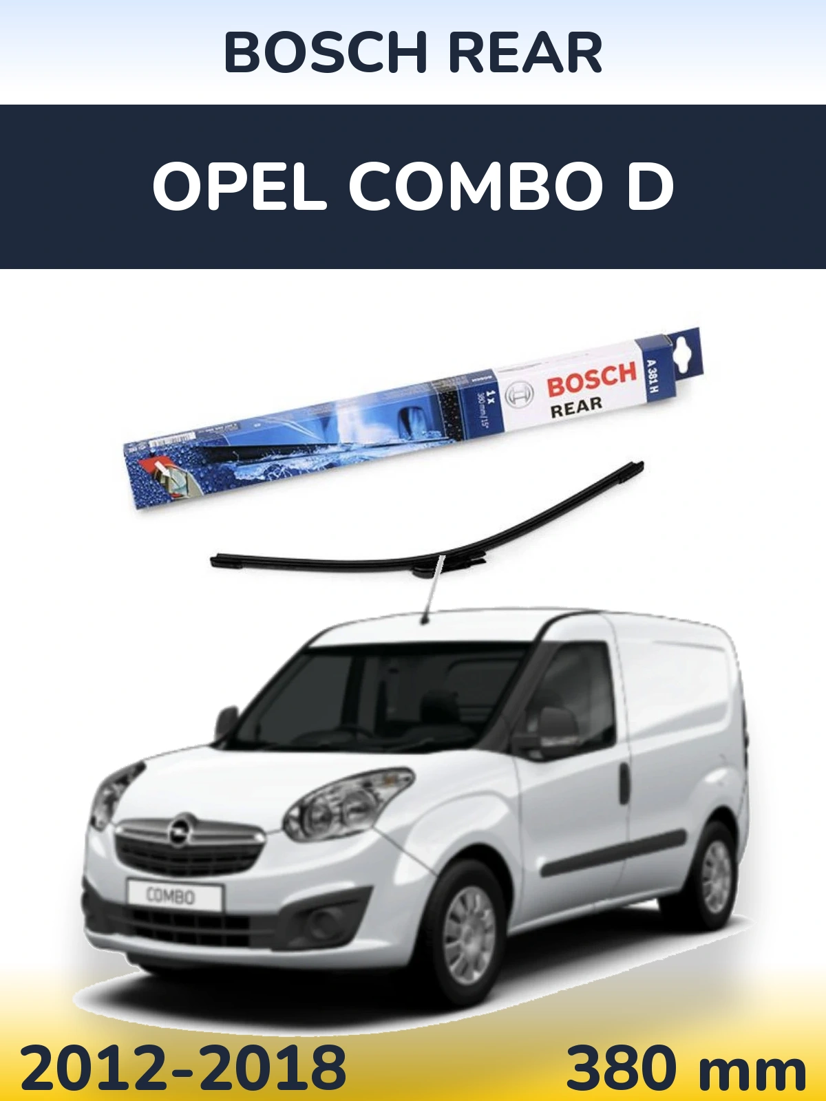 Tylna wycieraczka BOSCH Rear 380 mm do Opel Combo D 2012-2018