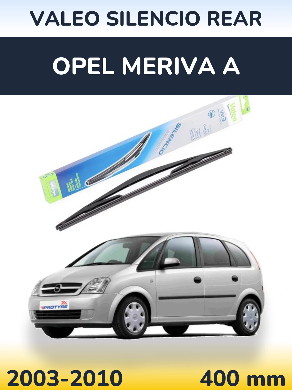 Задний дворник Valeo Silencio Rear 400 мм для Opel Meriva A 2003-2010