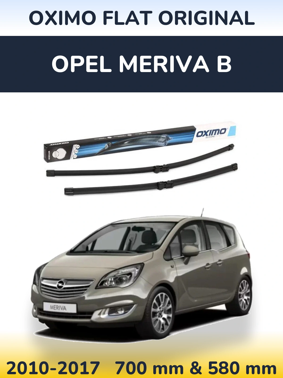 Komplet przednich wycieraczek Oximo Flat Original 700 & 580 mm do Opel Meriva B 2010-2017