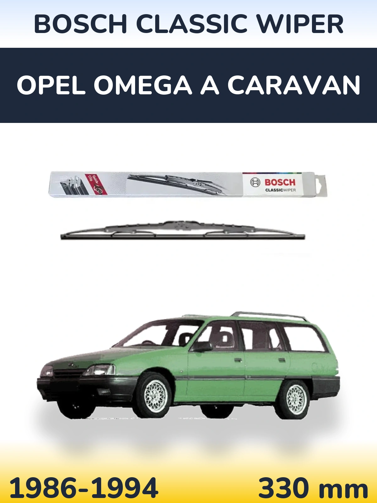 Tylna wycieraczka BOSCH Classic Wiper 340 mm do Opel Omega A Caravan 1986-1994