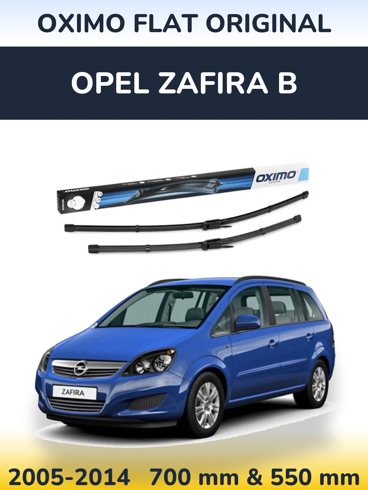 Komplet przednich wycieraczek Oximo Flat Original 700 & 550 mm do Opel Zafira B 2005-2014