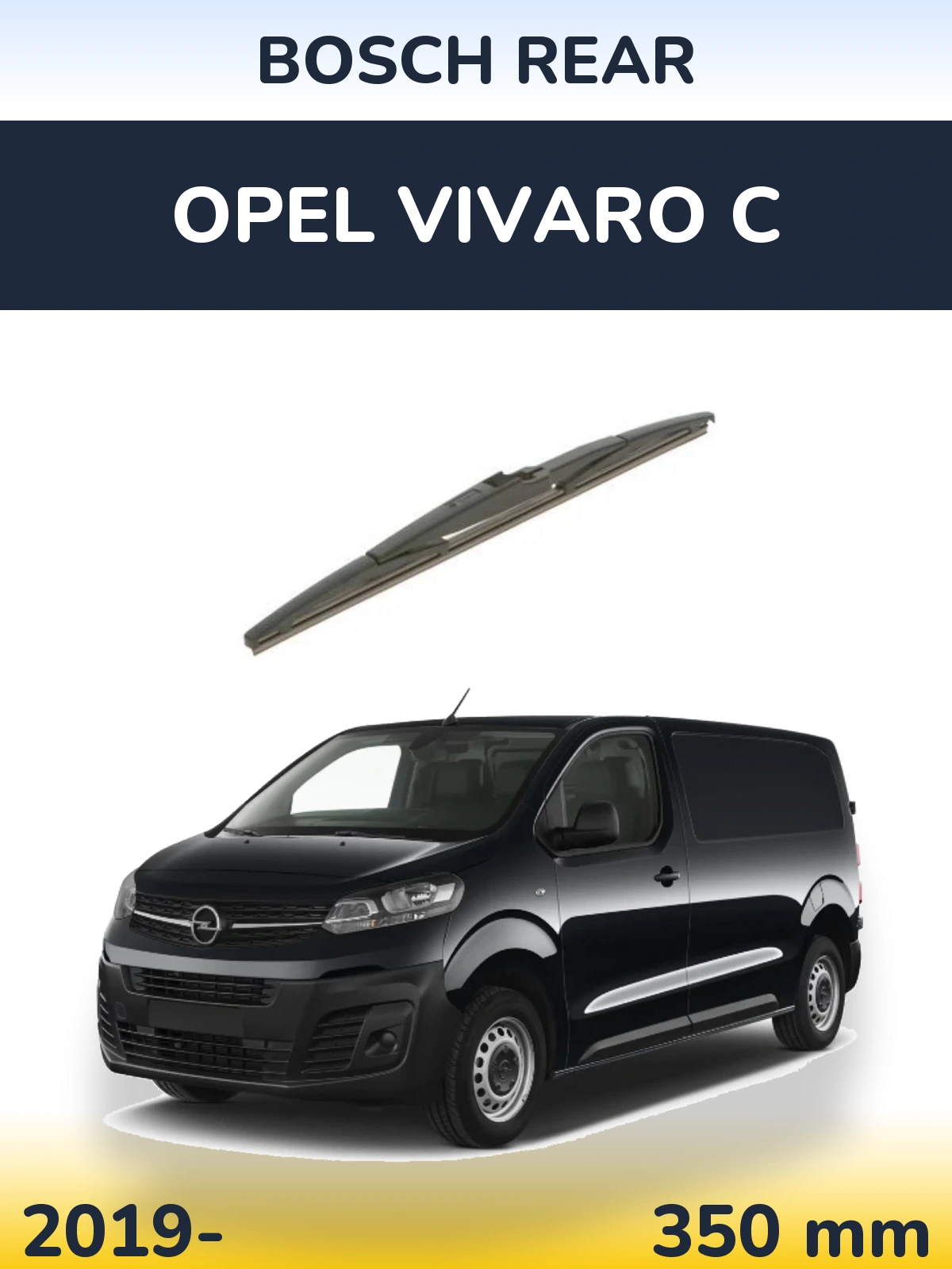 Задний дворник BOSCH Rear 350 мм для Opel Vivaro C 2019-2026