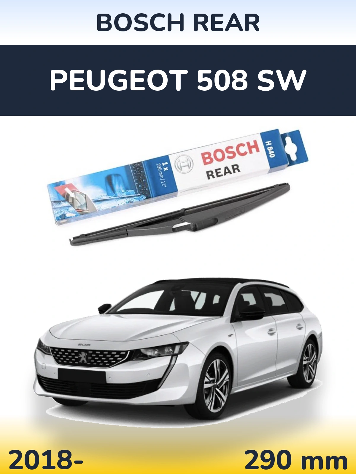 Tylna wycieraczka BOSCH Rear 290 mm do Peugeot 508 SW 2018-2026