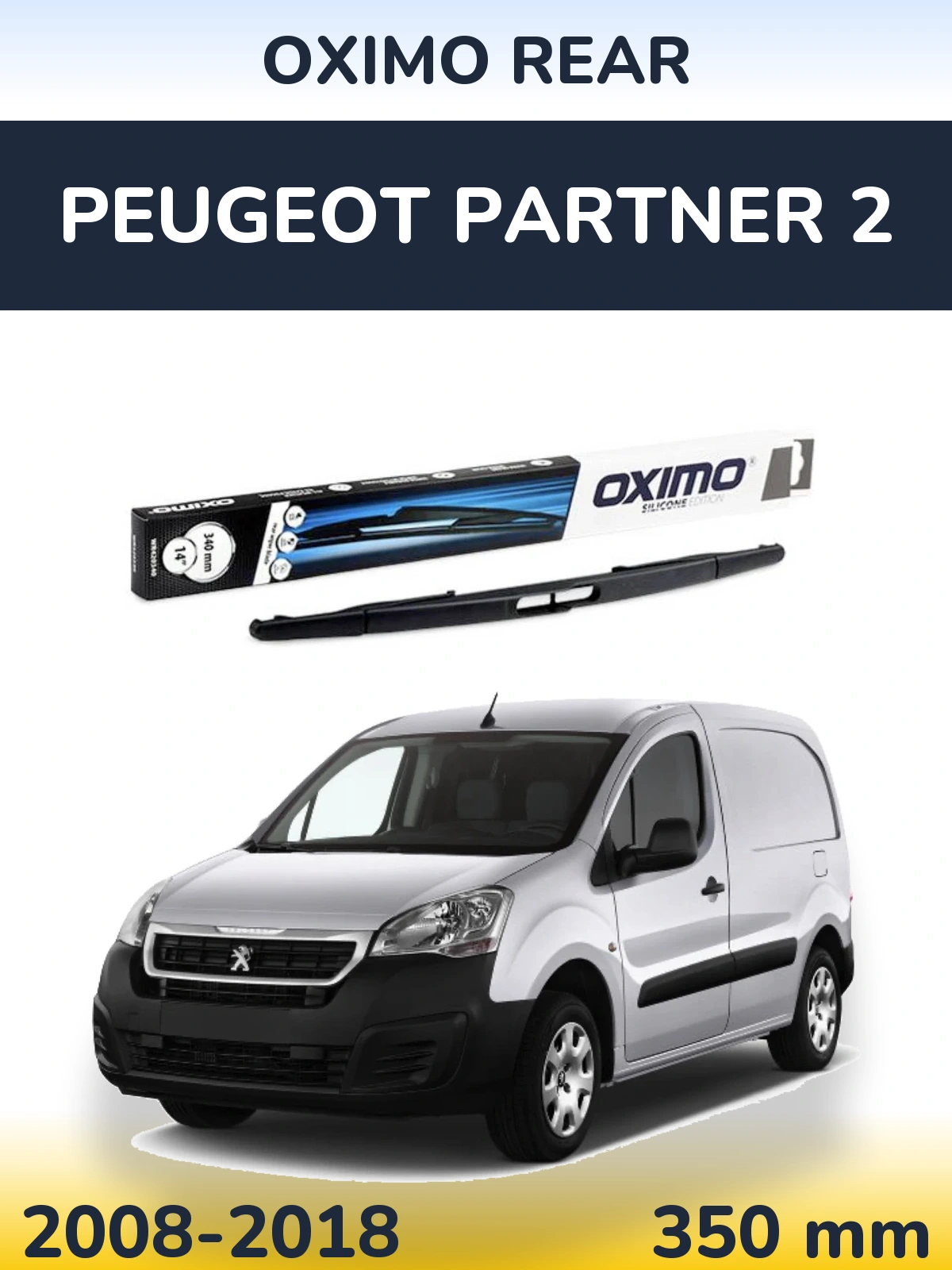 Rear wiper blade Oximo Rear 350 mm for Peugeot Partner 2 2008-2018